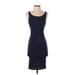 Velvet by Graham & Spencer Casual Dress - Bodycon: Blue Solid Dresses - Women's Size X-Small