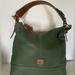 Dooney & Bourke Bags | Dooney & Bourke Green Pebble Leather Hobo Bag With Brown Leather Accents. | Color: Green | Size: Os