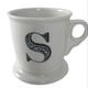 Anthropologie Dining | Anthropologie Initial S Ceramic Coffe Tea Mug | Color: Black/White | Size: Os