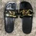 Zara Shoes | Gold Link Slide | Color: Black | Size: 39
