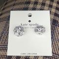Kate Spade Jewelry | Kate Spade "Flying Colors" Cubic Zirconia Post Earrings | Color: Silver | Size: Os
