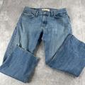 Levi's Jeans | Levis 527 Jeans Mens 34 Blue Low Boot Cut Denim Cropped 100% Cotton Classic | Color: Blue | Size: 34