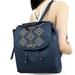 Michael Kors Bags | Michael Kors Gold Studded Riley Leather Backpack In Navy Blue | Color: Blue/Gold | Size: Os