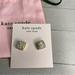 Kate Spade Jewelry | Kate Spade Womens Earrings Small Square Opal Glitter Studs Nwt | Color: Gold/Silver | Size: Os