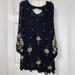 Free People Dresses | Free People Peasant Embroidered Dress | Color: Black/Blue | Size: M