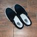 Vans Shoes | Leather Perforated Slip On Vans | Color: Black | Size: 9.5