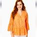 Lilly Pulitzer Tops | Lilly Pulitzer Orange Bekah Eyelet Top Nwt | Color: Orange | Size: M