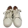 Kate Spade Shoes | Kate Spade Fez Glitz Shoes White Leather Sneakers Lace Up Women's 6.5b | Color: White | Size: 6.5b