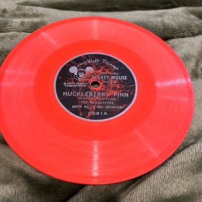 Disney Media | From Walt Disney‘s Official Mickey Mouse Club, Huckleberry Finn Orange Vinyl | Color: Orange | Size: Os