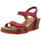 Panama Jack Julia, Damen Plateau Sandalen, Rot (Red), 40 EU