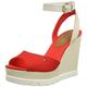 Tommy Hilfiger V1285ALENCIA 1D, Damen Plateau Sandalen, Rot (FIERY RED 629), 36 EU