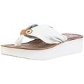 Tommy Jeans Damen Marina Wedge 3 Zehentrenner, Weiss/Rice, 40