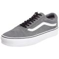 Vans Old Skool VKW66ME, Unisex - Erwachsene Klassische Sneakers, Grau ((Suede) Steel Grey/True White), EU 43 (US 10)