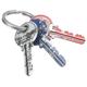 Hilfiger Denim Keys Charm KEYFOB EL56917378, Damen Schlüsselanhänger, Silber (Antique NIKEL 061), 4x9x3 cm (B x H x T)