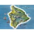 1968 Map of The Island of Hawaii | 1000 Piece Adult Jigsaw Puzzle | Family Entertainment | Jigsaw Puzzle Game for Adults | Unique Gift