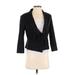 New York & Company Blazer Jacket: Short Black Print Jackets & Outerwear - Women's Size 4