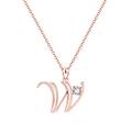 Initial Diamond Necklace for Girls, Rose Gold Filled Cubic Zirconia Pendant Choker Necklace Graduation Gifts Personalized Letter Initial Necklaces Anniversary Jewelry Gift for Mom Wife Girls Her ( Col