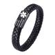 RhanY Emergency Bracelet Medical Alert id Bracelets for Men Leather Medical Alert Bracelets for Women Customizable Engraving Medical Condition Bracelet,Optional Size 7.4"/8.2"/9" (Black)