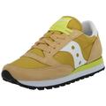 Saucony Jazz Original Nylon Suede Lace Up 80s Retro Men's Suede Mesh Trainers (Mustard, UK 8.5)