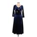 Vicky And Lucas Casual Dress: Blue Dresses - Women's Size Large