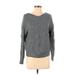 RACHEL Rachel Roy Pullover Sweater: Gray Solid Tops - Women's Size Small