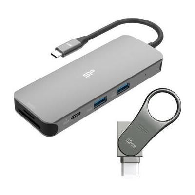 Silicon Power Silicon Power SR30 8-in-1 Docking Station and 32GB Mobile C80 USB 3.0 Flash SUU3C08DOCSR300GBH