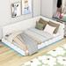 Full Size Upholstered Platform Bed With USB Ports And LED Belt