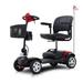 4 Wheel Mobility Scooter, Electric Powered Wheelchair Device, 2pcs 12AH Battery, Charger, Basket, Anti-tip Wheels