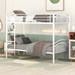 Steel Constructed Twin Over Twin Metal Bunk Bed, Two Beds Convertible Design