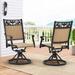 EROMMY Swivel Patio Dining Chairs Set of 2, 360 Degree Swivel Chairs, Swivel Rocker Chairs with All-Weather Aluminum Frame