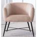 Luxurious Design 1pc Accent Chair Velvet Clean Line Design Fabric Upholstered Metal Legs Stylish Living Room Furniture