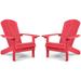 WINSOON All Weather HIPS Outdoor Plastic Adirondack Chairs Set of 2