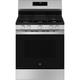 GE Appliances GE 30" Free-Standing Gas Range, Stainless Steel in White | 47.25 H x 30 W x 27.88 D in | Wayfair GGF500PVSS