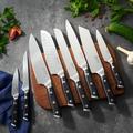 Senken Knives 8-Piece Full-Tang Japanese Kitchen Knife Set w/ Smooth Satin Finish - The Emperor Collection in Black | Wayfair Emperor_8