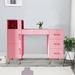 Mercer41 Saraya Vanity Wood in Pink | 44.1 H x 55.14 W x 19.7 D in | Wayfair 0927054894564DE8A2BB68A94A18986E