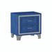 House of Hampton® Fabiola Particle Board+Metal Nightstand Upholstered in Blue | 21.7 H x 21.8 W x 15.9 D in | Wayfair