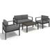 Ivy Bronx Kurland Outdoor Lounge Chair in Black/Gray | 24.41 H x 50.24 W x 27.4 D in | Wayfair BEACD6F2F9754EBD99AA8C6988626404