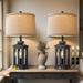 Breakwater Bay Elegant Retro LED Table Lamp - 3-Way Dimmable, Dual USB Charging Ports, Two Light Sources, Ceramic in Black | Wayfair