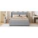 Latitude Run® Bed w/ 4 Drawers Upholstered/Velvet, Solid Wood in Gray | 43.5 H x 84.75 W x 64.75 D in | Wayfair 7439BC65E00D490AAD77A3706203391A