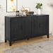 Winston Porter Minoru 60.00" Sideboard Wood in Black | 33 H x 60 W x 16 D in | Wayfair 120C4056D7D94CF496BDED862B2289D7