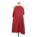 Mossimo Supply Co. Casual Dress - Popover: Burgundy Dresses - Women's Size Medium