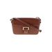 Leo et Violette Leather Crossbody Bag: Brown Solid Bags