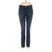 LC Lauren Conrad Jeans - Mid/Reg Rise Skinny Leg Boyfriend: Blue Bottoms - Women's Size 6 - Dark Wash