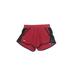 Under Armour Athletic Shorts: Red Color Block Activewear - Women's Size Small