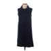 Saturday Sunday Casual Dress - Shift: Blue Solid Dresses - Women's Size X-Small Petite