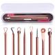 Rose Gold 4pcs/set Blackhead Comedone Acne Pimple Belmish Extractor Vacuum Blackhead Remover Tool Spoon for Face Skin Care Tool