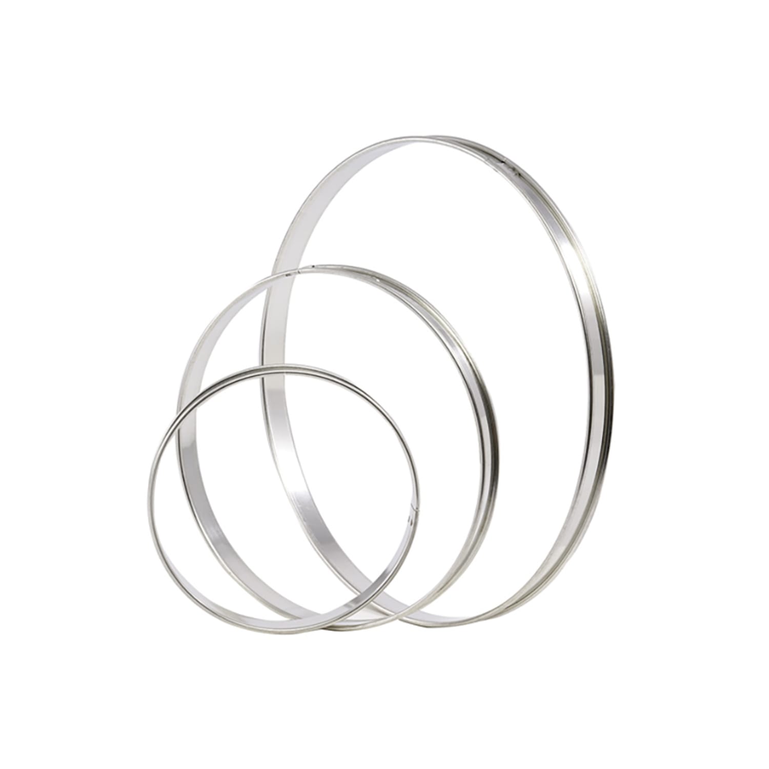 Matfer Bourgeat 371702 2 1/2" Round Tart Ring - Stainless Steel, Pack of 6