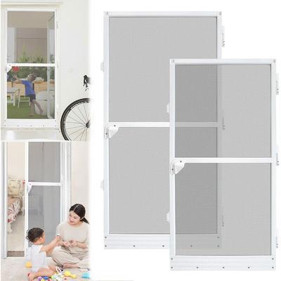 Yardin - 95 x 210 cm Fliegengitter Tür Insektenschutz Balkontür mit Alurahmen, Fliegenschutz Image