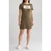 Block Logo Stretch Cotton T-shirt Dress