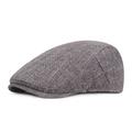 Men's Flat Cap Black Brown Cotton and Linen Streetwear Stylish 1920s Fashion Outdoor Daily Going out Plain Warm